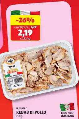 ALDI Il podere kebab di pollo offerta