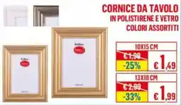 Satur Cornice da tavolo in polistirene e vetro offerta