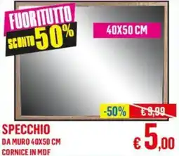 Satur Specchio da muro 40x50 cm cornice in MDF offerta
