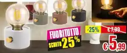 Satur Lampadina da ambiente a batteria dimmerabile offerta