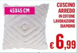 Satur Cuscino arredo in cotone lavorazione diamond offerta