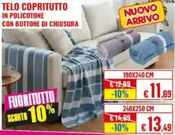 Satur Telo copritutto in policotone con bottone di chiusura offerta