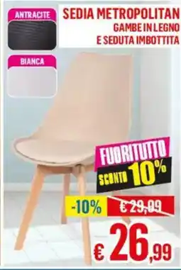 Satur Sedia metropolitan gambe in legno e seduta imbottita offerta