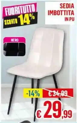 Satur Sedia imbottita in pu offerta