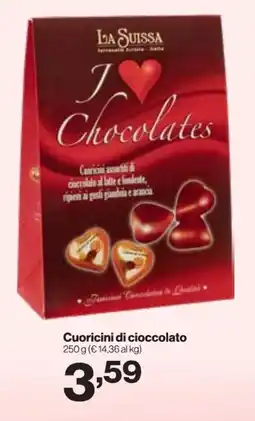In'S Mercato LA SUISSA Cuoricini di cioccolato offerta