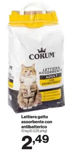 In'S Mercato CORUM Lettiera gatto assorbente con antibatterico offerta