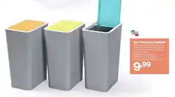 In'S Mercato Set 3 Pattumiere impilabili offerta