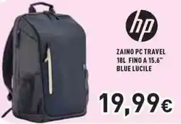 Unieuro Hp zaino pc travel 18l fino a 15.6" blue lucile offerta