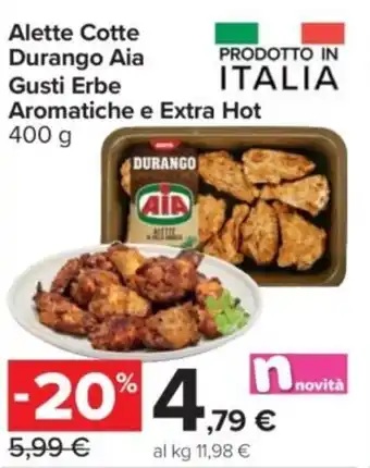 Alette Cotte Durango Aia Gusti Erbe Aromatiche e Extra Hot
