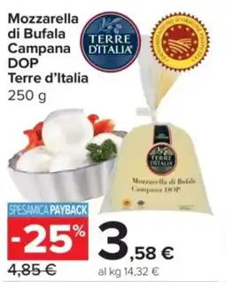 Carrefour Express Mozzarella di Bufala Campana DOP Terre d'Italia offerta