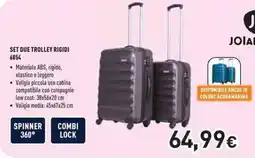 Unieuro Joiahome set due trolley rigidi 6854 offerta