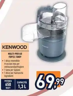 Unieuro KENWOOD MULTI-PRO GO FDP22.130GY offerta