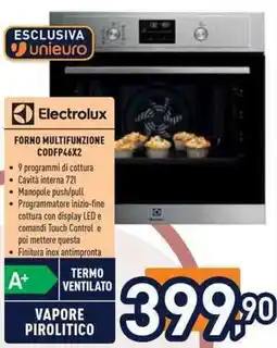 Unieuro Electrolux FORNO MULTIFUNZIONE CODFP46X2 offerta