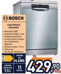 Unieuro BOSCH LAVASTOVIGLIE SMS46KI01E offerta