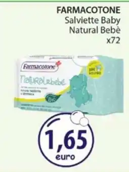 Acqua & Sapone FARMACOTONE Salviette Baby Natural Bebè x72 offerta