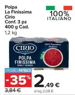Carrefour Polpa La Finissima Cirio offerta