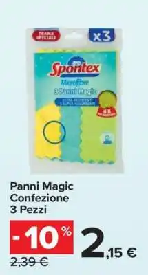 Carrefour Panni Magic Confezione 3 Pezzi offerta