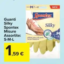 Carrefour Guanti Silky Spontex offerta