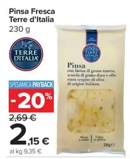 Carrefour Pinsa Fresca Terre d’Italia offerta