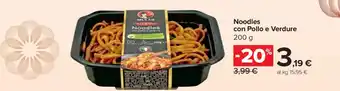Carrefour Noodles con Pollo e Verdure offerta
