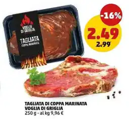 PENNY Tagliata di coppa marinata voglia di griglia offerta