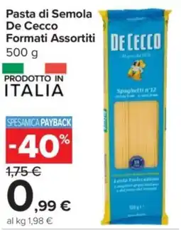 Carrefour Express Pasta di Semola De Cecco offerta
