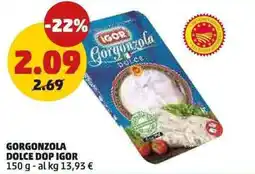 PENNY Gorgonzola dolce dop IGOR offerta
