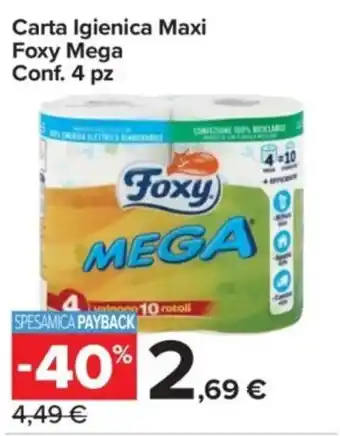 Carta Igienica Maxi Foxy Mega
