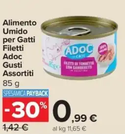 Carrefour Express Alimento Umido per Gatti Filetti Adoc offerta