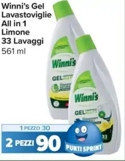 Carrefour Express Winni's Gel Lavastoviglie All in 1 Limone offerta
