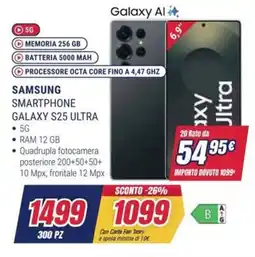 Trony SAMSUNG SMARTPHONE GALAXY S25 ULTRA offerta