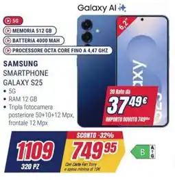 Trony SAMSUNG SMARTPHONE GALAXY S25 offerta