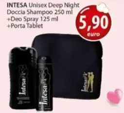 Acqua & Sapone INTESA Unisex Deep Night Doccia Shampoo +Deo Spray +Porta Tablet offerta
