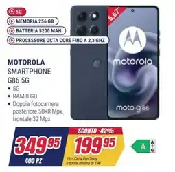 Trony MOTOROLA SMARTPHONE G86 5G offerta