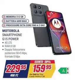 Trony MOTOROLA SMARTPHONE G15 POWER offerta
