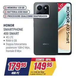 Trony HONOR SMARTPHONE 400 SMART offerta