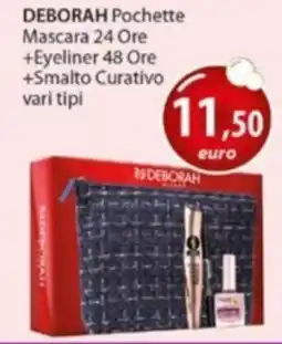 Acqua & Sapone DEBORAH Pochette Mascara 24 Ore +Eyeliner 48 Ore +Smalto Curativo offerta