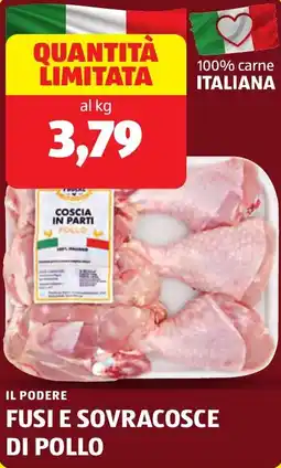 ALDI Il podere fusi e sovracosce di pollo offerta