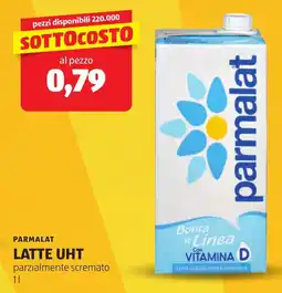 ALDI Parmalat latte uht parzialmente scremato offerta