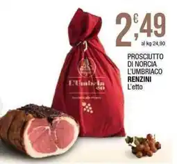 Sidis Prosciutto di norcia l'umbriaco RENZINI offerta