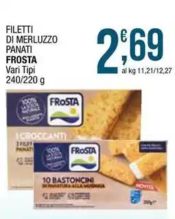 Sidis Filetti di merluzzo panati FROSTA offerta