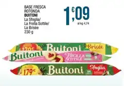 Sidis Base fresca rotonda buitoni la sfoglia/ la frolla sottile/ la brisée offerta