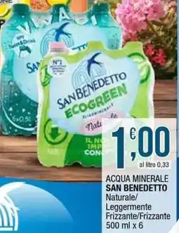 Sidis Acqua minerale san benedetto naturale/ leggermente frizzante/frizzante offerta