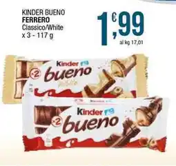 Sidis Kinder bueno ferrero classico/white offerta