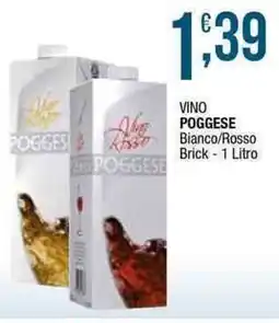Sidis Vino poggese bianco/rosso brick offerta