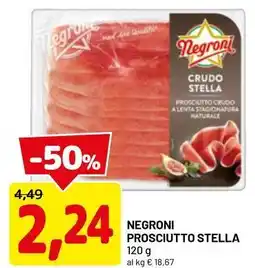 DPiù Negroni prosciutto stella offerta