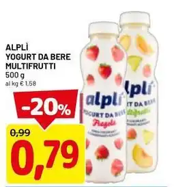 DPiù Alplì yogurt da bere multifrutti offerta