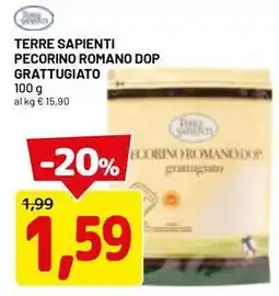 DPiù Terre sapienti pecorino romano dop grattugiato offerta