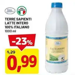 DPiù Terre sapienti latte intero 100% italiano offerta