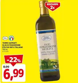 DPiù Terre sapienti olio extravergine d'oliva 100% italiano offerta